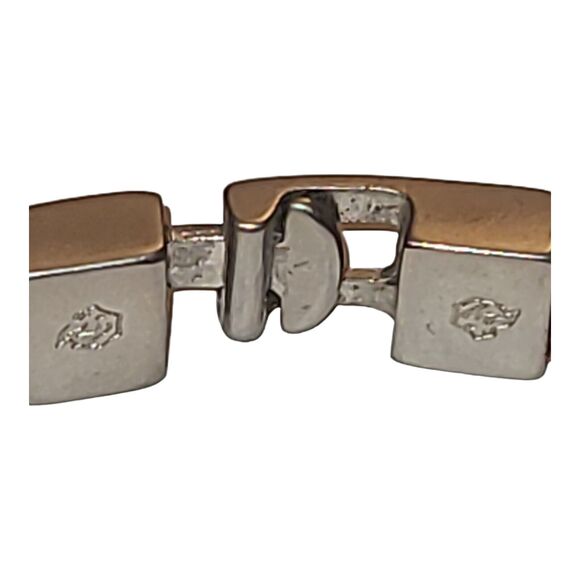 Brown/Tan Leather Bracelet Stainless Steel Clasp Lion Head Profile Signature 8" - Picture 3 of 9